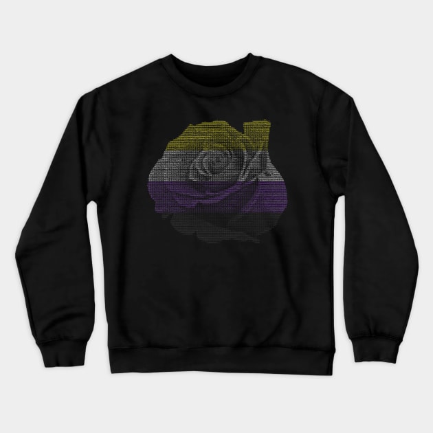 Enby ASCII rose Crewneck Sweatshirt by ConnerDavis